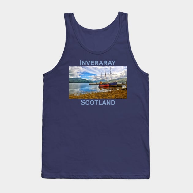 Inveraray, Scotland. Vital Spark, Scottish landscape art Tank Top by BarbaraGlebska